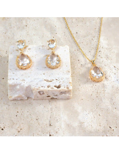 Komplet Naszyjnik z zawieszką STAL CHIRURGICZNA KOLCZYKI...