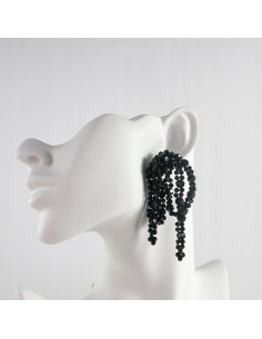 Kolczyki MAXI KOKARDKI Z KORALIKÓW XXL Lolita Accessories