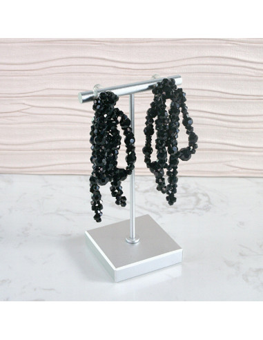 Kolczyki MAXI KOKARDKI Z KORALIKÓW XXL Lolita...