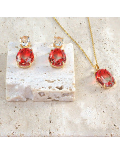 Komplet Naszyjnik z zawieszką STAL CHIRURGICZNA KOLCZYKI...