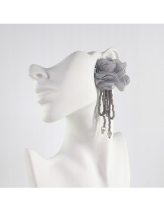 Kolczyki MAXI KWIATY BOHO Z MATERIAŁU XXL Lolita...