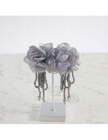 Kolczyki MAXI KWIATY BOHO Z MATERIAŁU XXL...