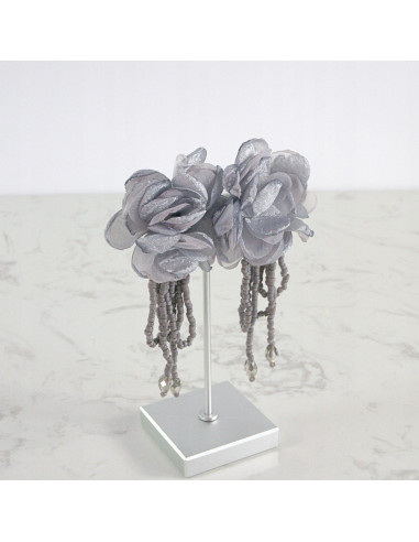 Kolczyki MAXI KWIATY BOHO Z MATERIAŁU XXL...