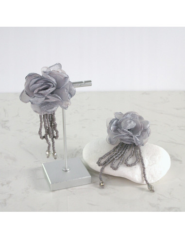 Kolczyki MAXI KWIATY BOHO Z MATERIAŁU XXL...