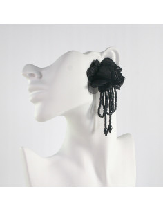 Kolczyki MAXI KWIATY BOHO Z MATERIAŁU XXL Lolita...