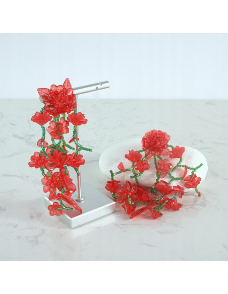 Kolczyki MAXI XXL ZJAWISKOWE KWIATY BOHO Lolita Accessories KWIATUSZKI