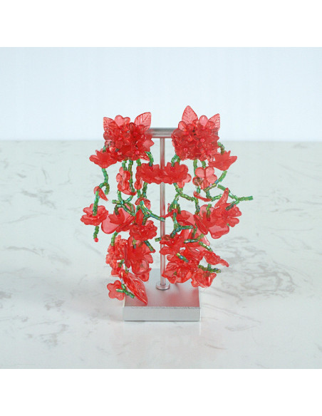 Kolczyki MAXI XXL ZJAWISKOWE KWIATY BOHO Lolita Accessories KWIATUSZKI