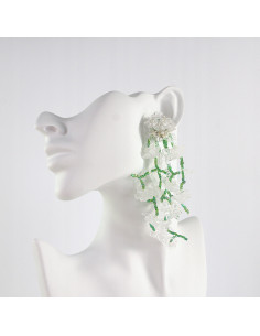 Kolczyki MAXI XXL ZJAWISKOWE KWIATY BOHO Lolita...