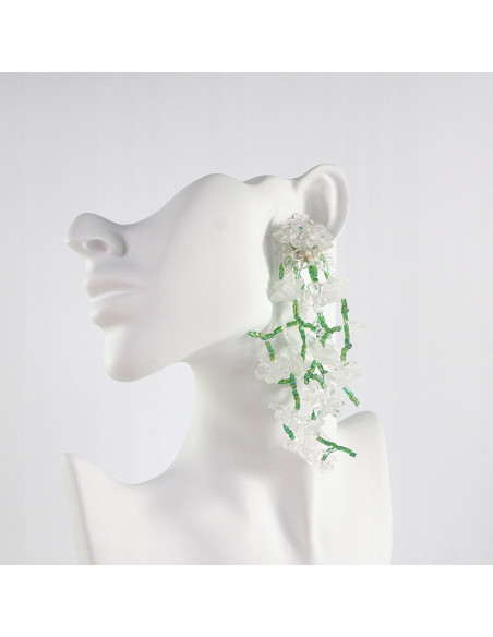 Kolczyki MAXI XXL ZJAWISKOWE KWIATY BOHO Lolita Accessories KWIATUSZKI