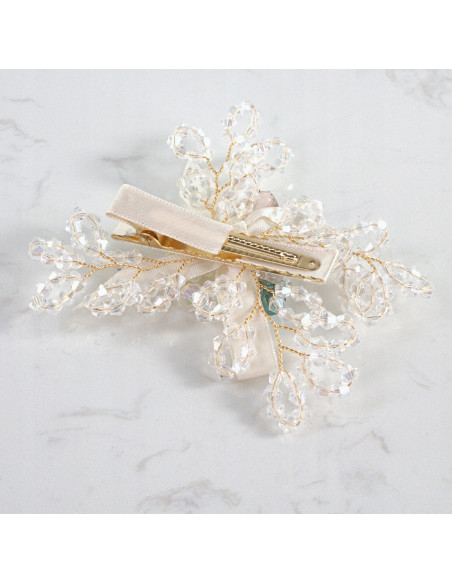 KWIAT Z KRYSZTAŁKAMI KAMIENIE PRZYPINKA OZDOBA GLAMOUR LOLITA AKCESORIA