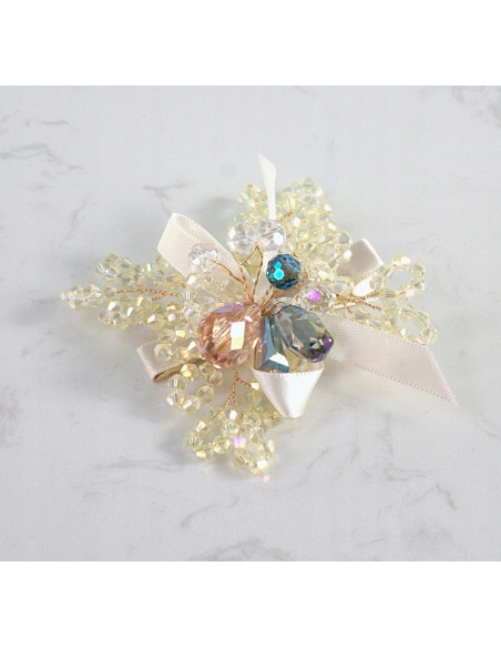 KWIAT Z KRYSZTAŁKAMI KAMIENIE PRZYPINKA OZDOBA GLAMOUR LOLITA AKCESORIA