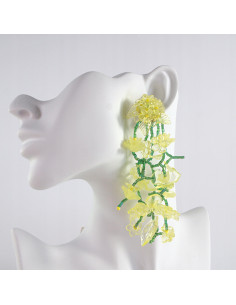 Kolczyki MAXI XXL ZJAWISKOWE KWIATY BOHO Lolita...