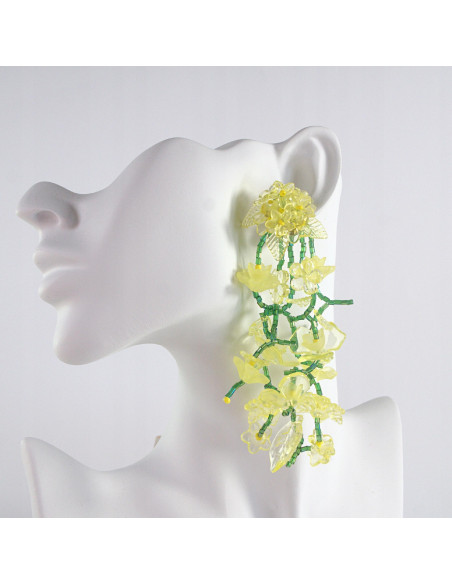 Kolczyki MAXI XXL ZJAWISKOWE KWIATY BOHO Lolita Accessories KWIATUSZKI