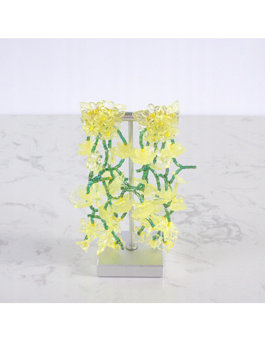 Kolczyki MAXI XXL ZJAWISKOWE KWIATY BOHO Lolita...