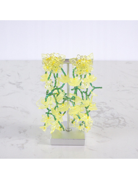 Kolczyki MAXI XXL ZJAWISKOWE KWIATY BOHO Lolita Accessories KWIATUSZKI