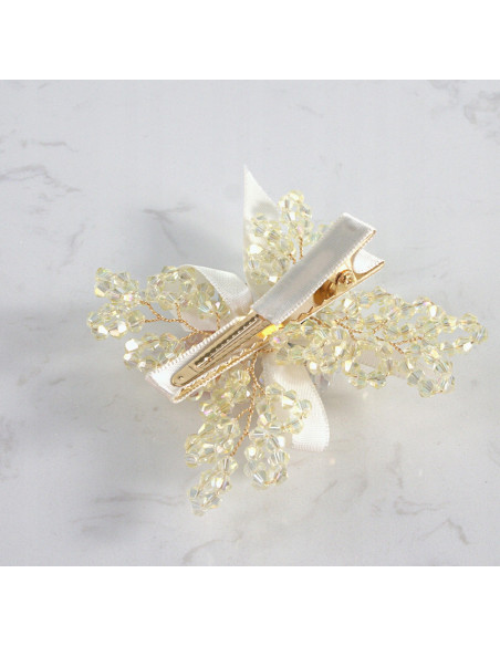 KWIAT Z KRYSZTAŁKAMI KAMIENIE PRZYPINKA OZDOBA GLAMOUR LOLITA AKCESORIA