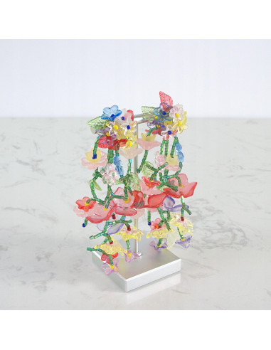 Kolczyki MAXI XXL ZJAWISKOWE KWIATY BOHO Lolita...