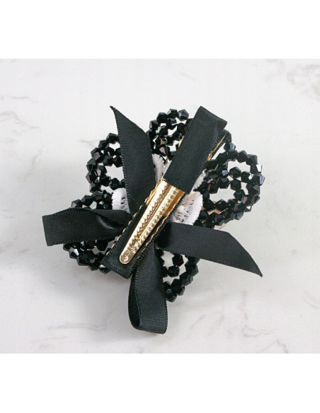 KWIAT z KRYSZTAŁAMI KAMIENIE PRZYPINKA OZDOBA GLAMOUR LOLITA AKCESORIA