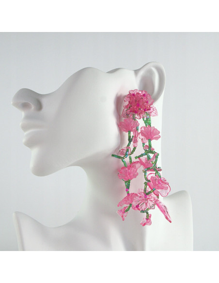 Kolczyki MAXI XXL ZJAWISKOWE KWIATY BOHO Lolita Accessories KWIATUSZKI