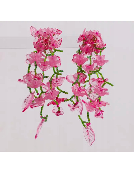 Kolczyki MAXI XXL ZJAWISKOWE KWIATY BOHO Lolita Accessories KWIATUSZKI