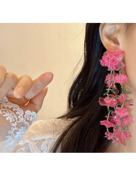 Kolczyki MAXI XXL ZJAWISKOWE KWIATY BOHO Lolita Accessories KWIATUSZKI
