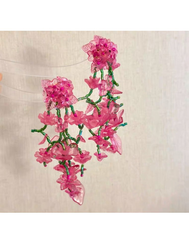 Kolczyki MAXI XXL ZJAWISKOWE KWIATY BOHO Lolita...