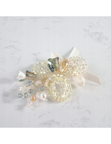 KWIAT Z KRYSZTAŁKAMI KAMIENIE PRZYPINKA OZDOBA GLAMOUR LOLITA AKCESORIA