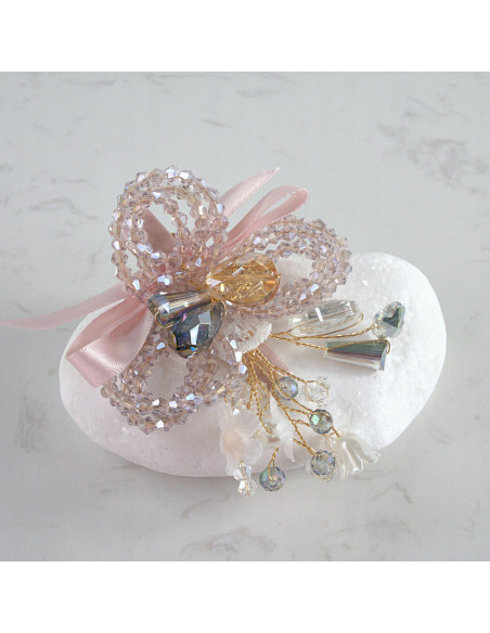 KWIAT Z KRYSZTAŁKAMI KAMIENIE PRZYPINKA OZDOBA GLAMOUR LOLITA AKCESORIA
