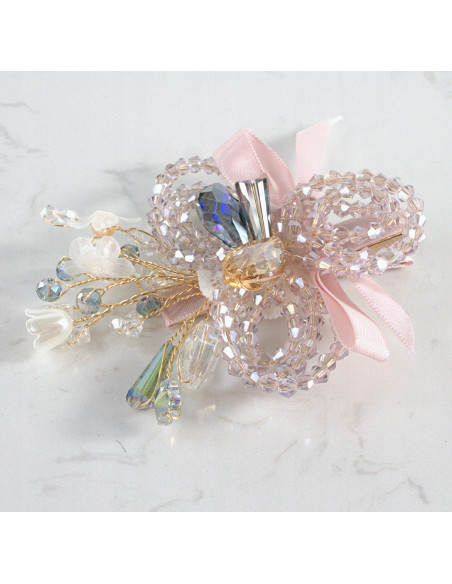 KWIAT Z KRYSZTAŁKAMI KAMIENIE PRZYPINKA OZDOBA GLAMOUR LOLITA AKCESORIA