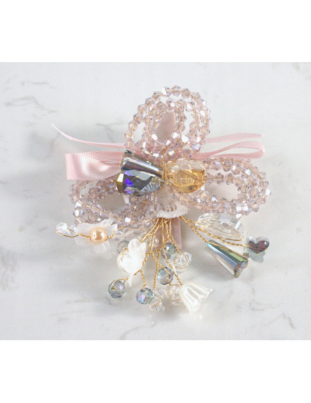 KWIAT Z KRYSZTAŁKAMI KAMIENIE PRZYPINKA OZDOBA GLAMOUR LOLITA AKCESORIA