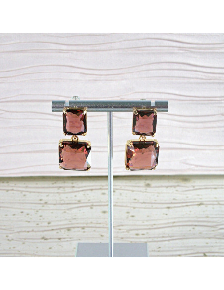 Kolczyki Lolita Accessories KAMIENIE BURGUNDOWE KAMIENIE