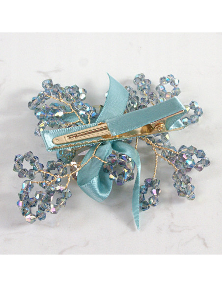 KWIAT z KRYSZTAŁAMI KAMIENIE PRZYPINKA OZDOBA GLAMOUR LOLITA AKCESORIA