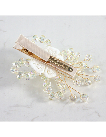 MOTYL z KRYSZTAŁAMI KAMIENIE PRZYPINKA OZDOBA GLAMOUR LOLITA AKCESORIA