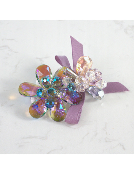 KWIAT z KRYSZTAŁAMI KAMIENIE PRZYPINKA OZDOBA GLAMOUR LOLITA AKCESORIA