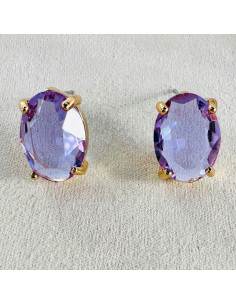 Kolczyki Lolita Accessories FIOLETOWE "BRYLANTY" ELIPSY 2