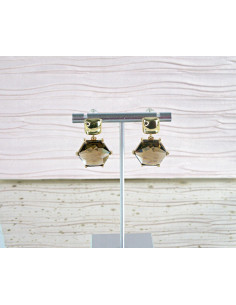 Kolczyki Lolita Accessories srebrny sztyft 925 HEXAGON...