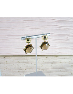 Kolczyki Lolita Accessories srebrny sztyft 925 HEXAGON... 2