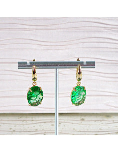 Kolczyki Lolita Accessories srebrny sztyft 925 ZIELONE...