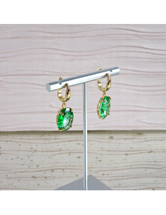 Kolczyki Lolita Accessories srebrny sztyft 925 ZIELONE... 2