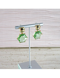 Kolczyki Lolita Accessories srebrny sztyft 925 ZIELONY... 2