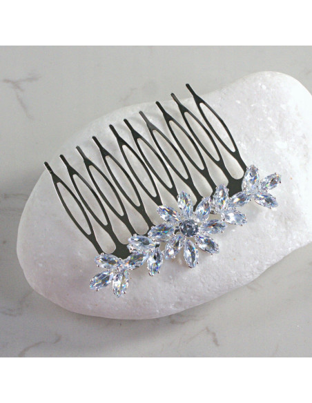 GRZEBIEŃ wsuwany do włosów wtykowy ozdobny KAMIENIE Lolita Akcesoria