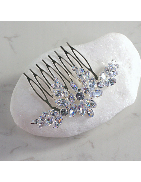 GRZEBIEŃ wsuwany do włosów wtykowy ozdobny KAMIENIE Lolita Akcesoria