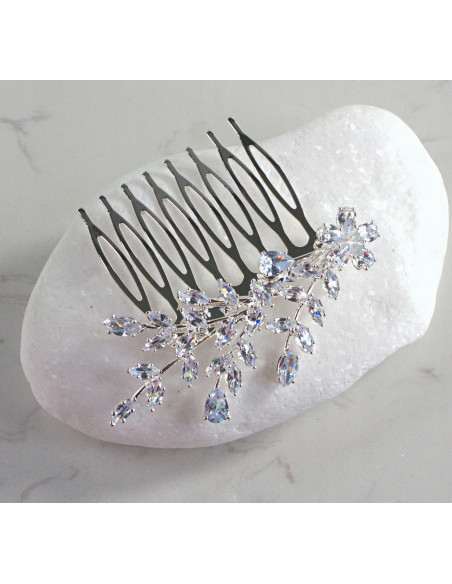 GRZEBIEŃ wsuwany do włosów wtykowy ozdobny KAMIENIE Lolita Akcesoria