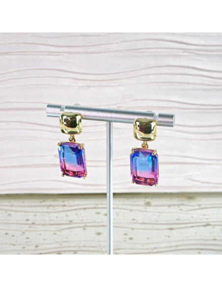 Kolczyki CIENIOWANE "BRYLANTY" Lolita Accessories srebrny sztyft 925