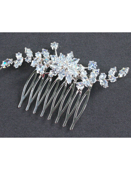 GRZEBIEŃ wsuwany do włosów wtykowy ozdobny KAMIENIE Lolita Akcesoria