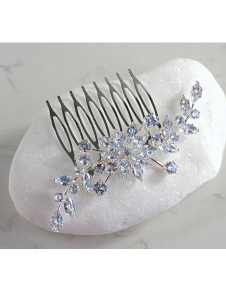 GRZEBIEŃ wsuwany do włosów wtykowy ozdobny KAMIENIE Lolita Akcesoria