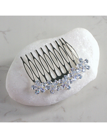 GRZEBIEŃ wsuwany do włosów wtykowy ozdobny KAMIENIE Lolita Akcesoria