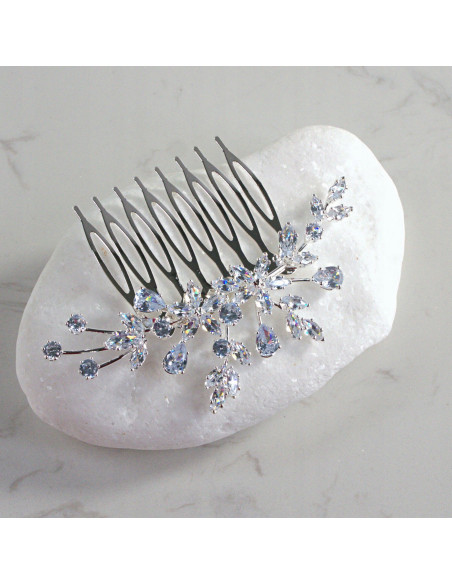 GRZEBIEŃ wsuwany do włosów wtykowy ozdobny KAMIENIE Lolita Akcesoria