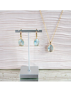 Komplet Naszyjnik z zawieszką STAL CHIRURGICZNA KOLCZYKI...