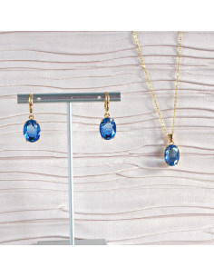 Komplet Naszyjnik z zawieszką STAL CHIRURGICZNA KOLCZYKI...